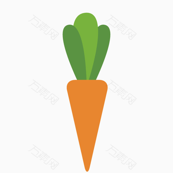 黄绿胡萝卜卡通图案