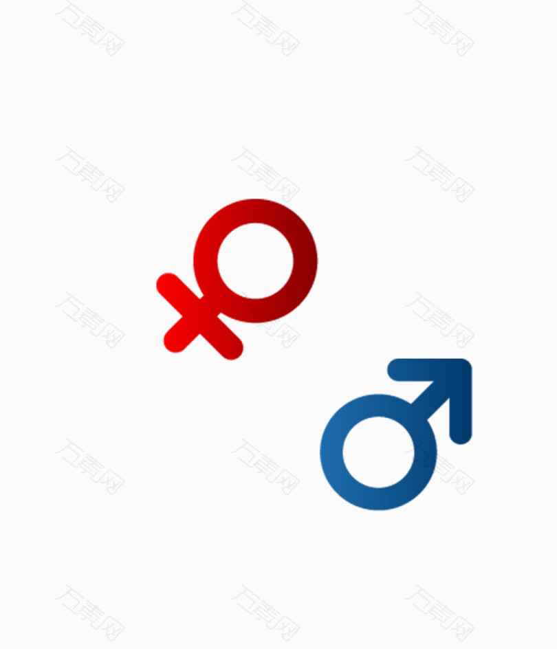 男女扁平化图标PSD素材