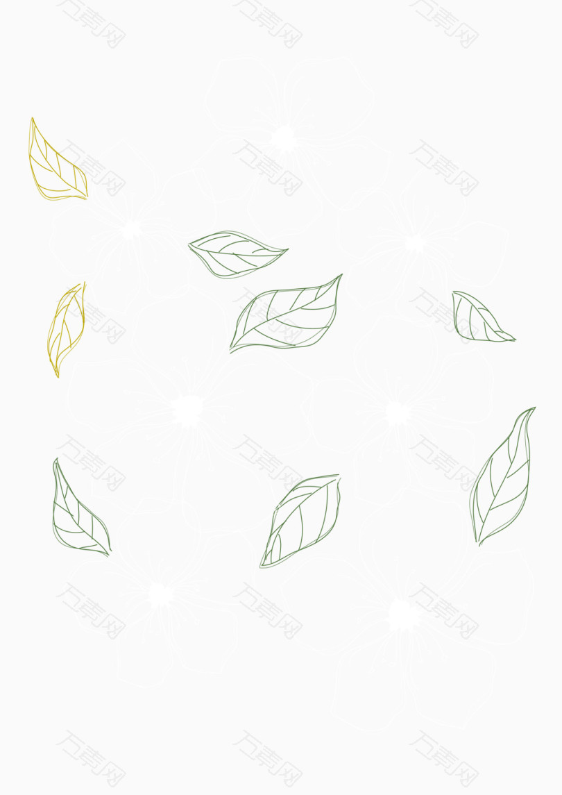 秋天树叶矢量素材