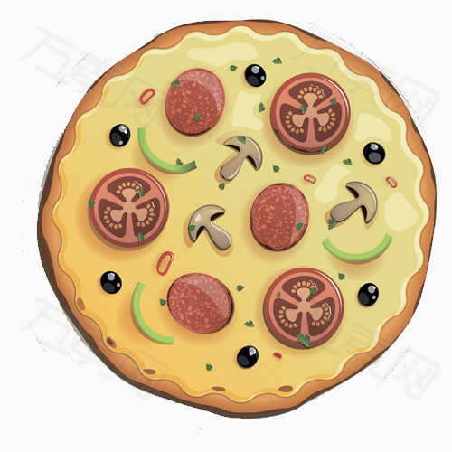 一个卡通披萨图片免费下载_卡通手绘_万素网
