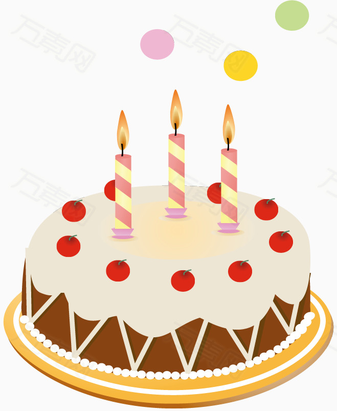 生日蛋糕png矢量素材