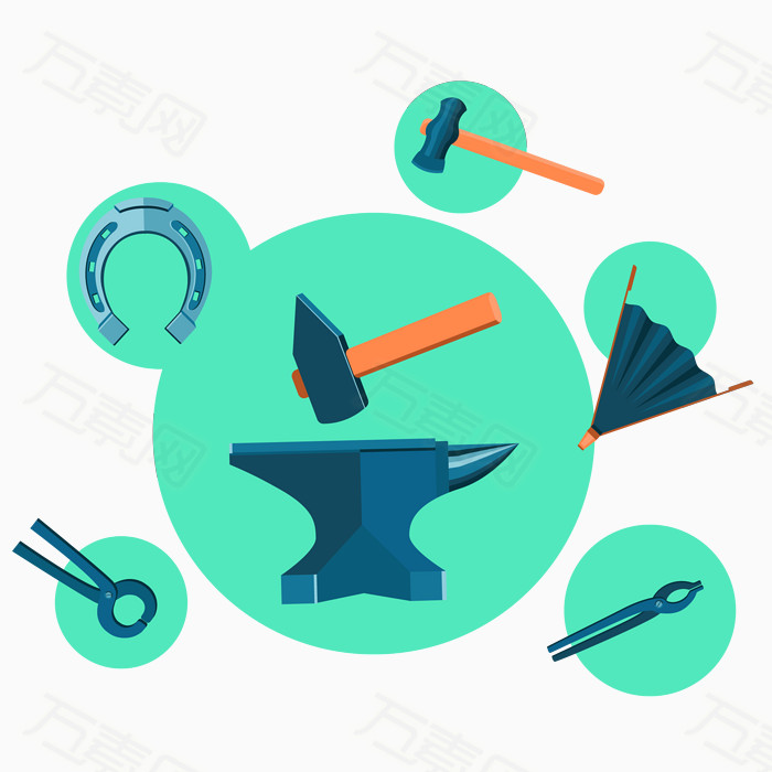 铁器加工元素矢量素材