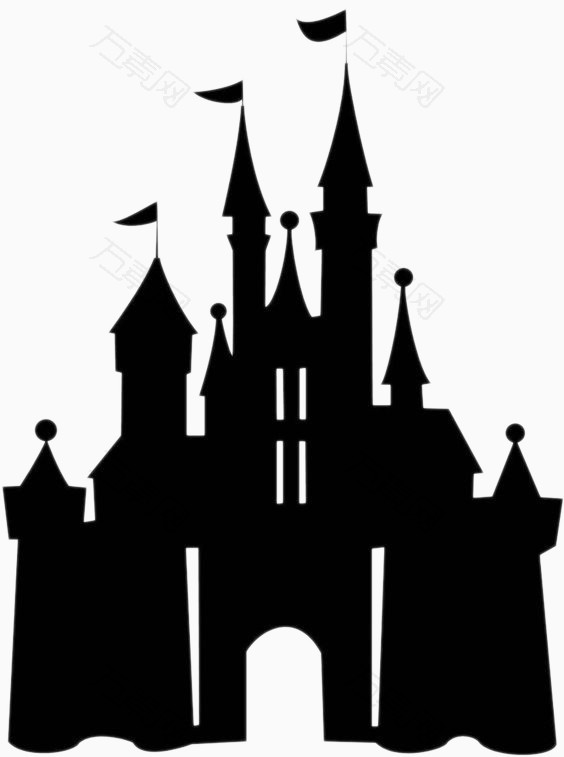 黑色城堡卡通图图片