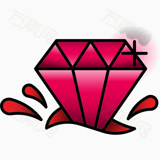一颗钻石免费下载_卡通手绘_512像素_编号5145544_png格式_万素网