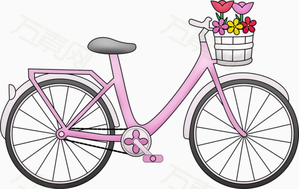 粉色自行车图片免费下载