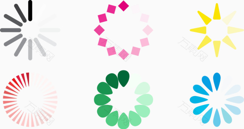 彩色正在缓冲矢量图