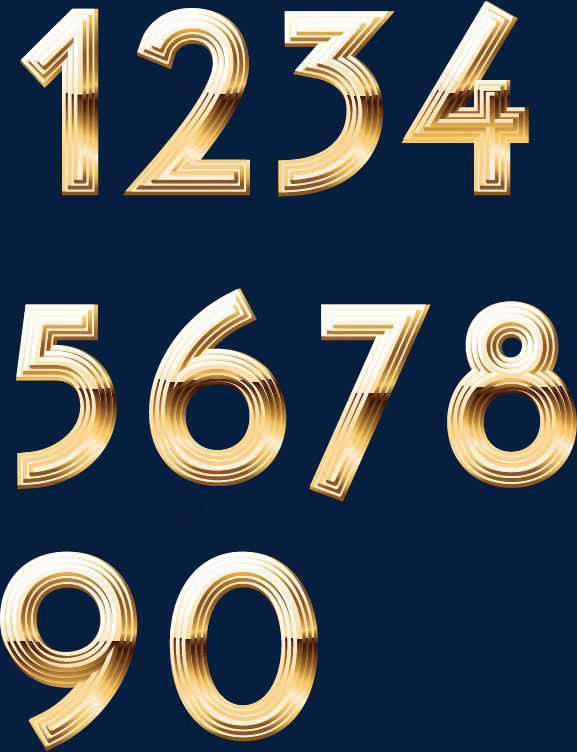 金属数字艺术字