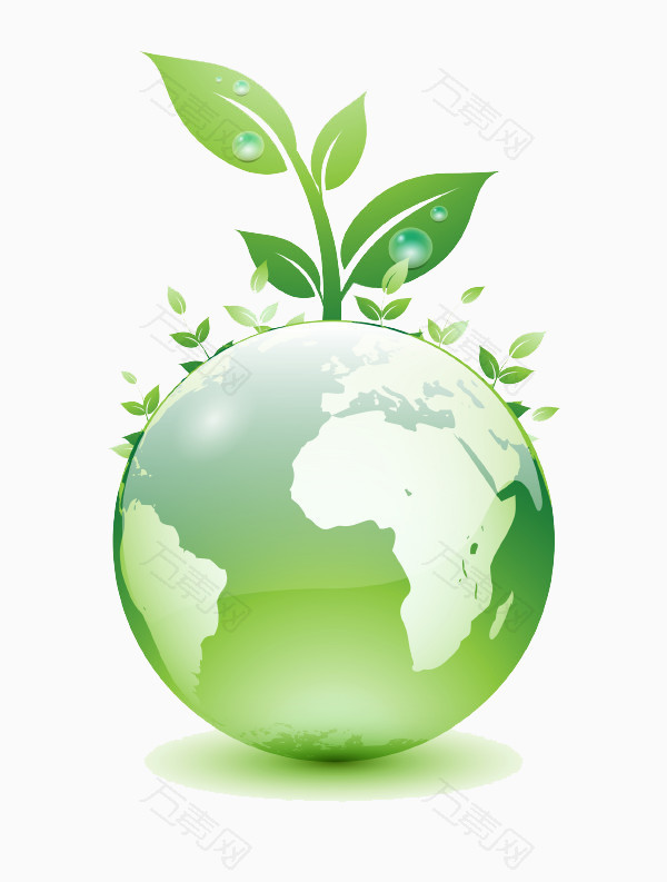 绿色环保地球幼苗免抠元素图片-元素素材2264649-万素网