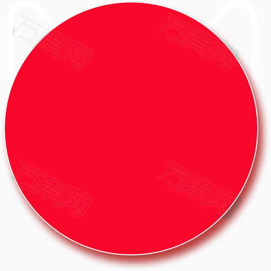 一个红色投影圆形