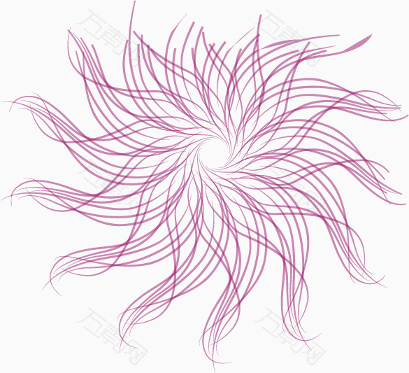 紫色动感弧形线条