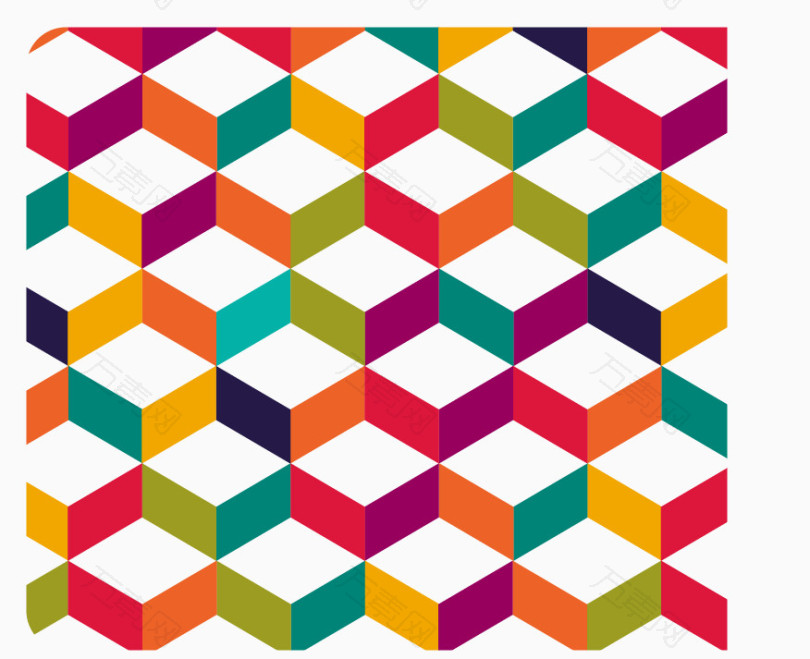 矢量多彩几何素材_不规则图形_876*713px_编号3446017_png格式_万素网