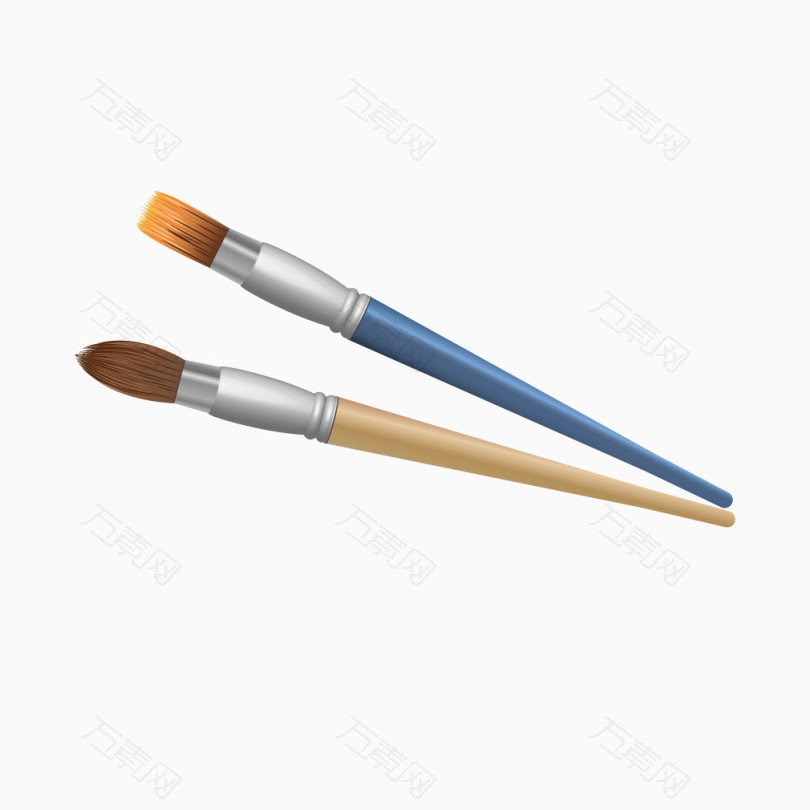 彩色毛刷画笔油笔