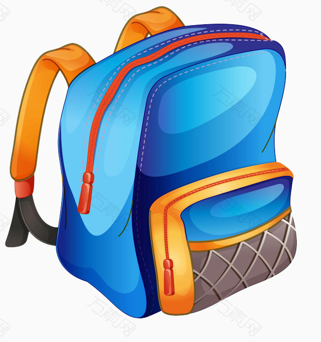 蓝色的书包免抠元素图片-元素素材262345-万素网