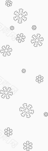 半透明雪花飘落
