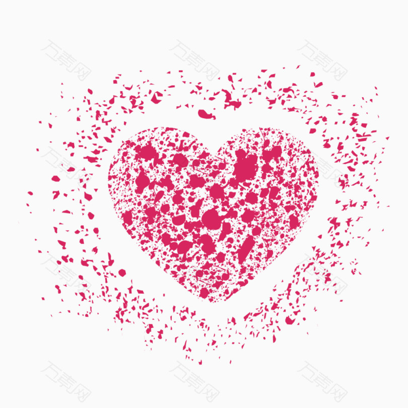 浪漫爱心矢量图