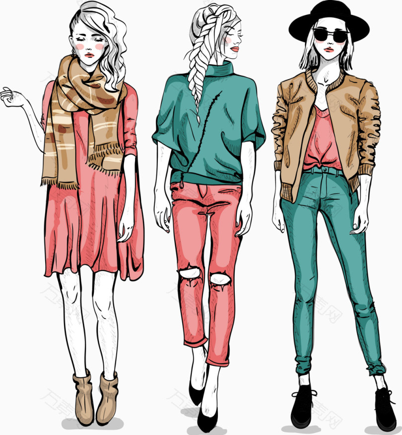 时尚女人模特免抠元素免费下载,图片编号5922374,万素网