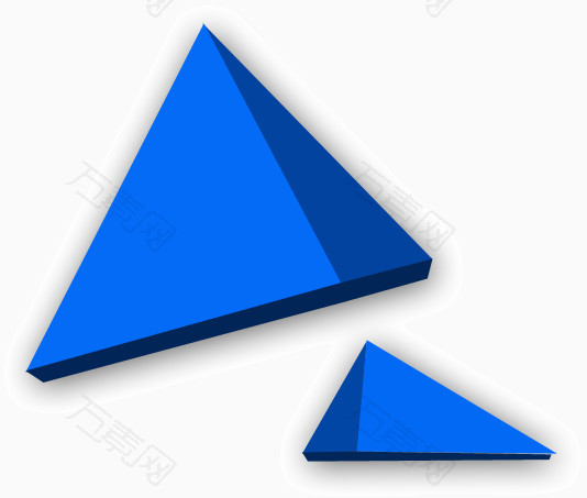 三角形漂浮蓝色