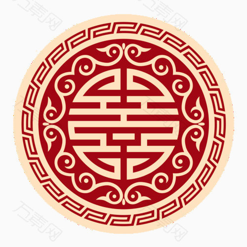 吉祥圆形花纹