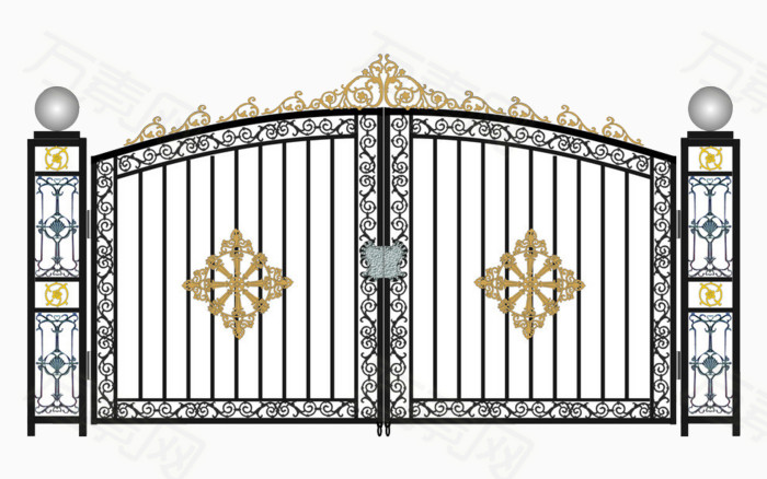 万素网 免抠元素 其他 花纹铁艺大门 万素网提供花纹铁艺大门png设计