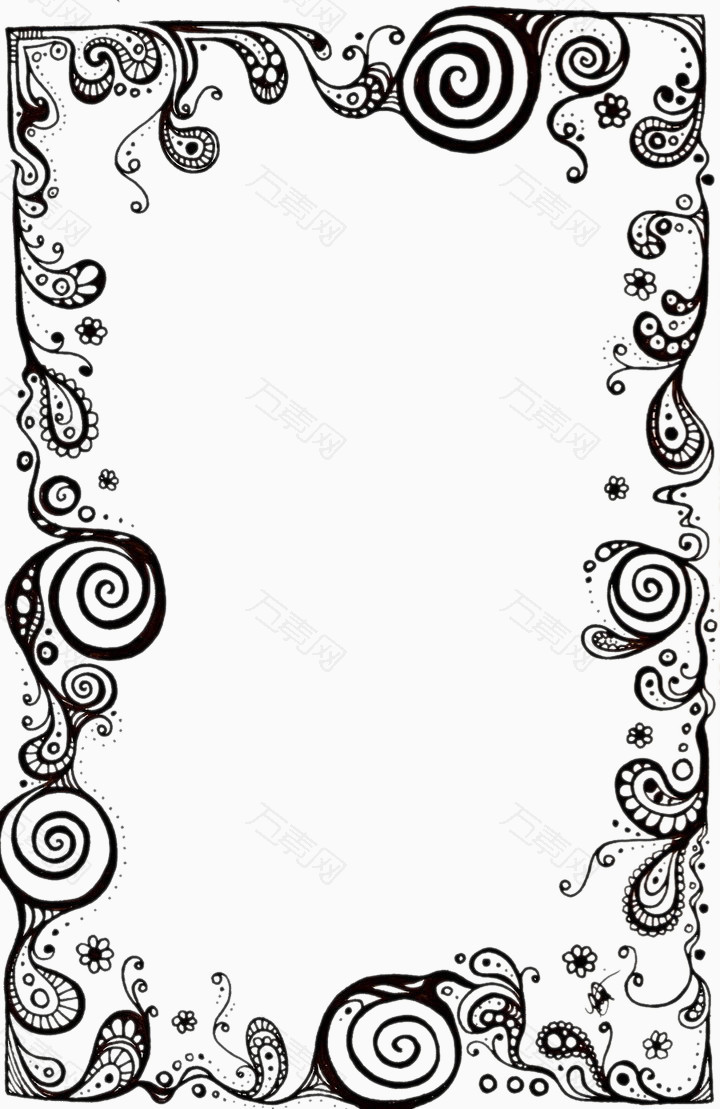 黑白边框花纹