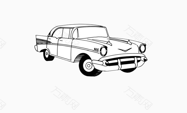 手绘老爷车