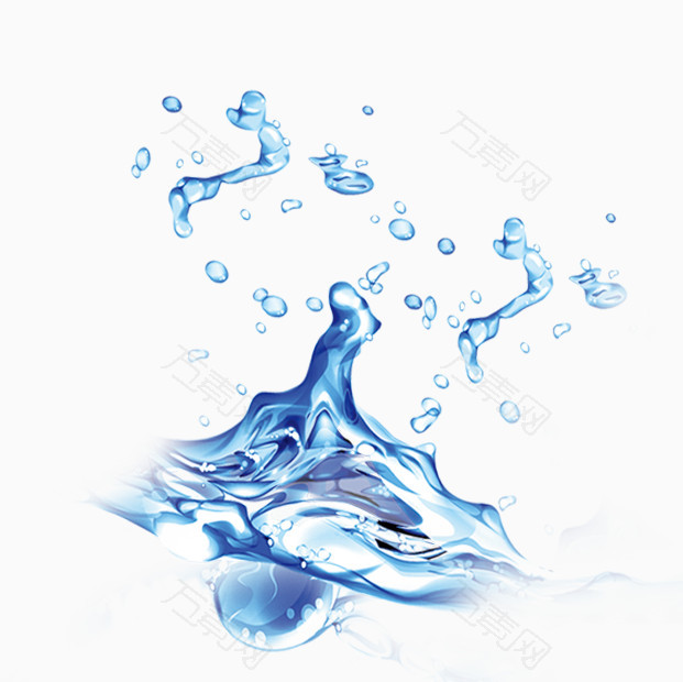 飞溅的水滴素材物件