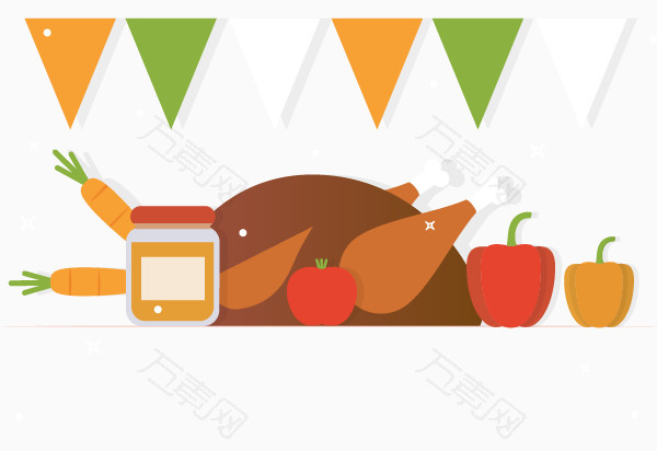 矢量感恩节胡萝卜