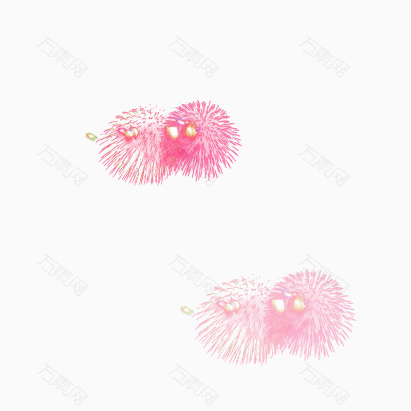 粉色烟花矢量素材