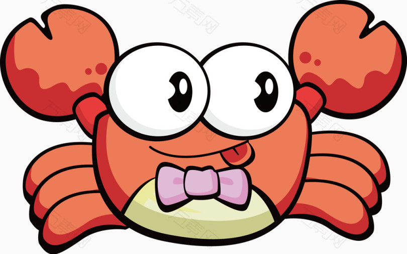 白肚皮螃蟹卡通图片图片