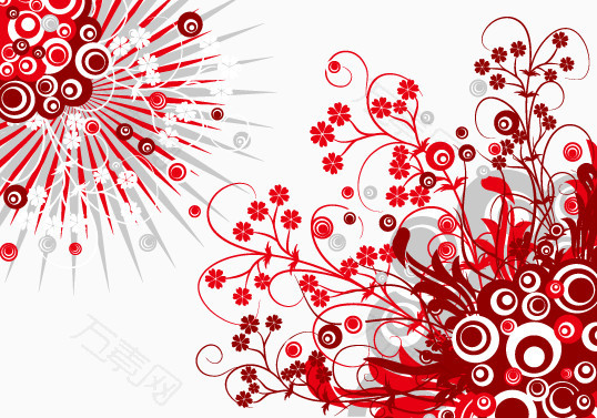 红色矢量图花瓣