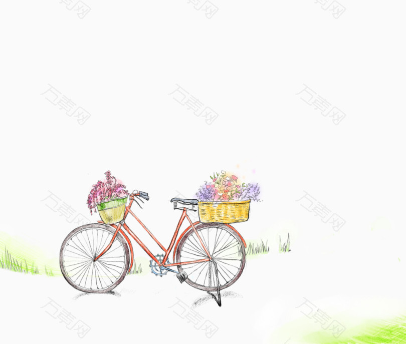 免抠元素 卡通自行车万素网提供卡通自行车装饰元素素材.该素材体积1.