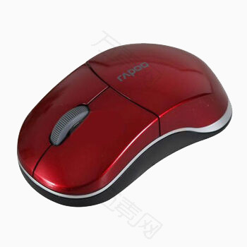 产品实物红色鼠标