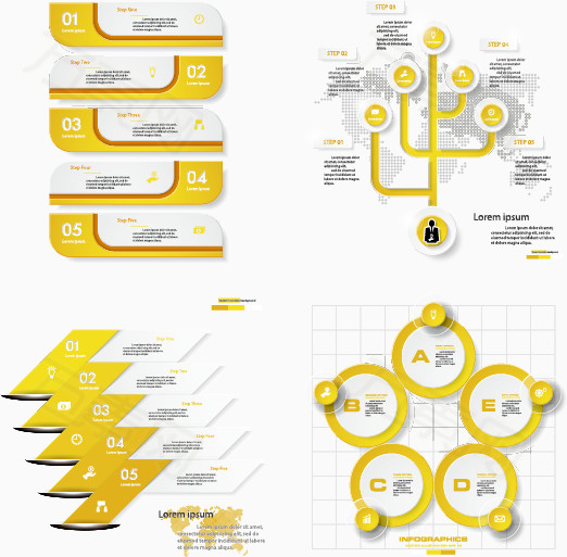 简约信息图表设计矢量素材
