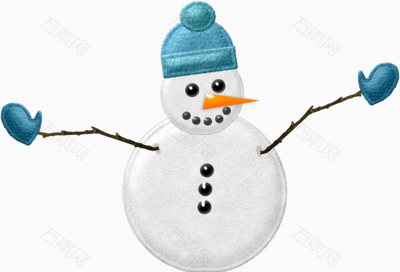可爱雪人素材