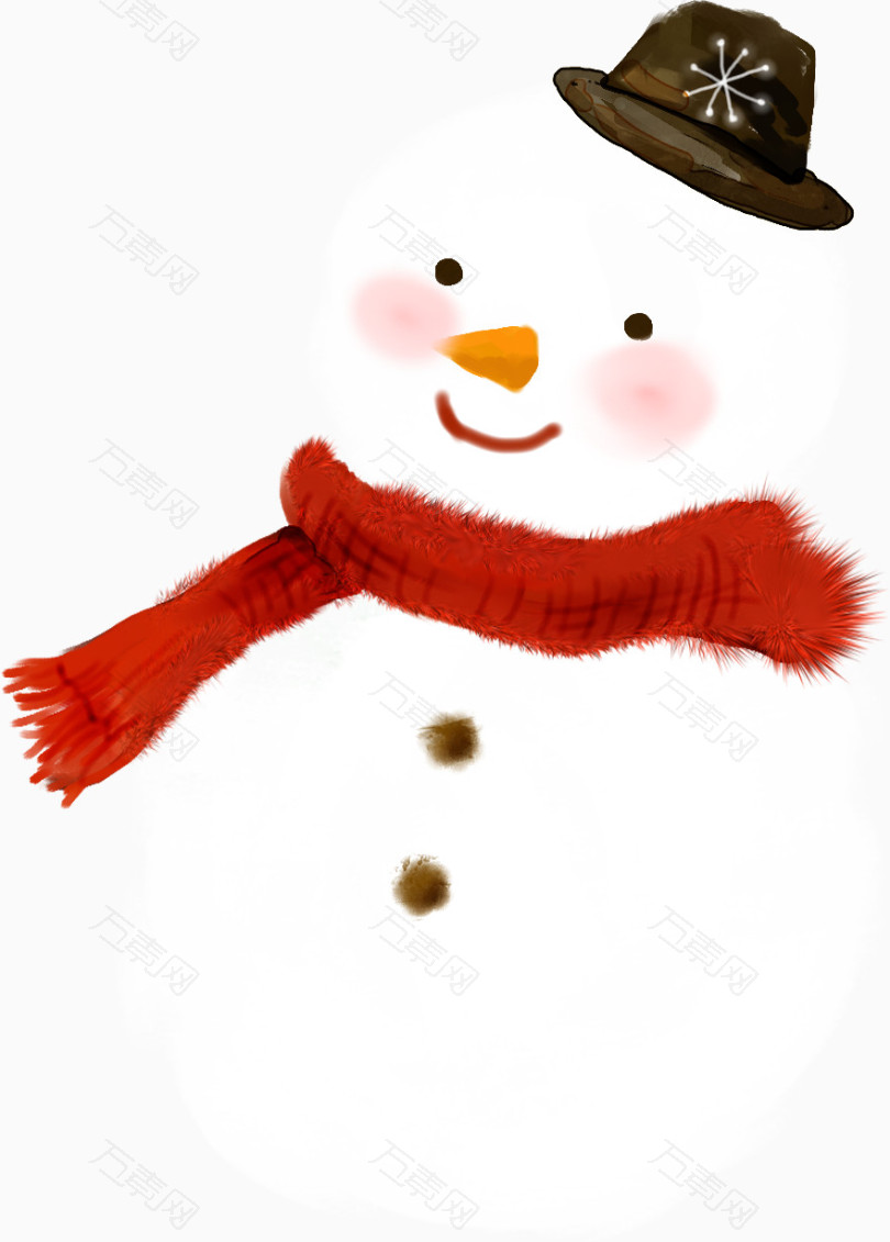 卡通可爱雪人