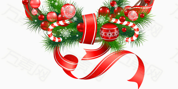 万素网 素材分类 圣诞节海报装饰 9374     