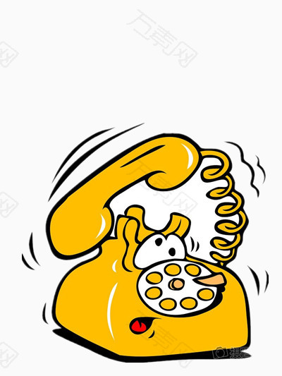 卡通可爱电话图