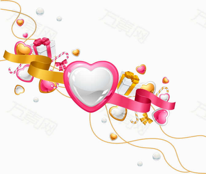 卡通手绘心形装饰