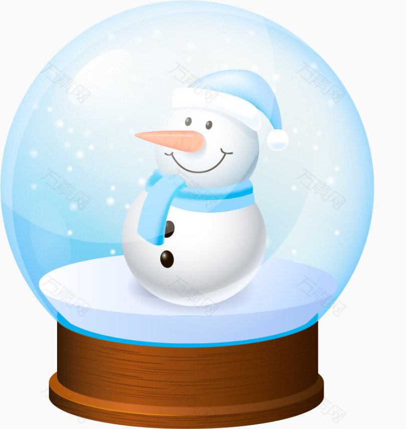 矢量可爱雪人