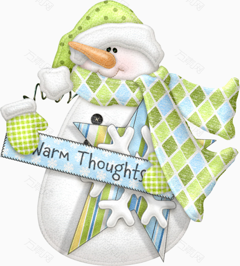 可爱雪人素材