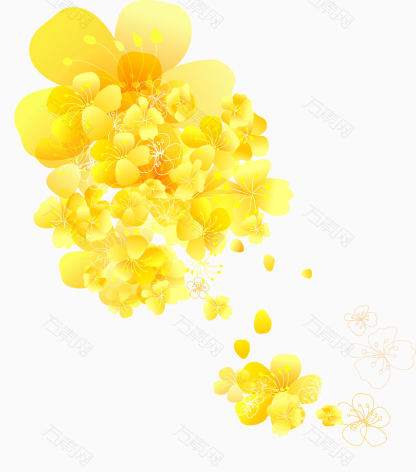 梦幻黄花装饰