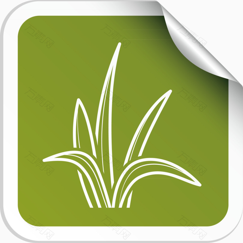 草绿色素材修饰png元素素材图片下载-万素网