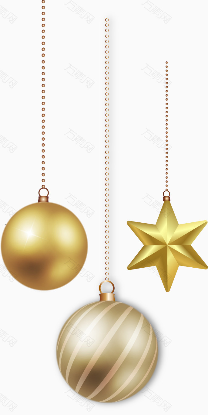 矢量手绘圣诞装饰球