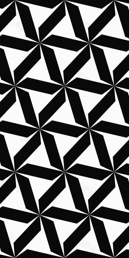 黑色四边形组成的三角形