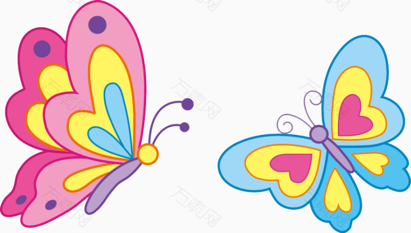 两只蝴蝶翩翩飞