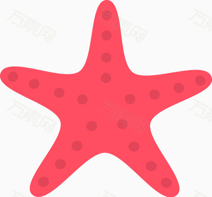 海星 海洋生物 海洋元素 夏日主题元素 扁平化 卡通