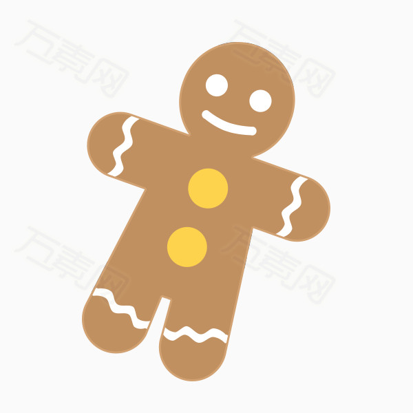 手绘圣诞饼干小人