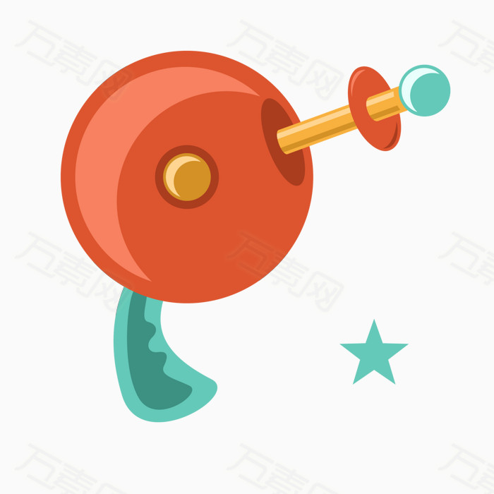 卡通激光枪设计矢量素材