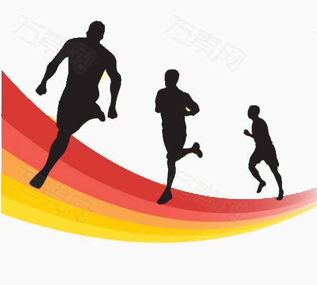 长跑比赛剪影背景