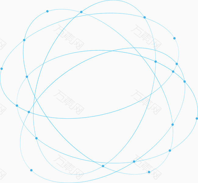 蓝色光点线条免抠元素图片-元素素材3129380-万素网